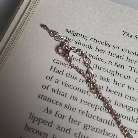 Pearl with Golden and White Swirl Necklace - Picture 6 of 9